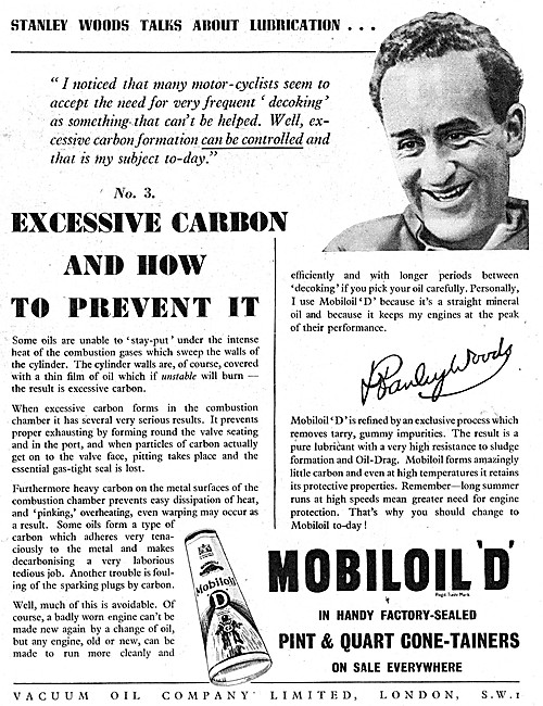 Mobilgas Petrol - Mobiloil D Engine Oil 1938                     