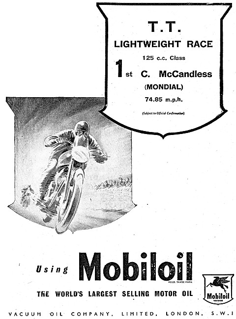 Mobilgas Petrol - Mobiloil Motor Oil                             