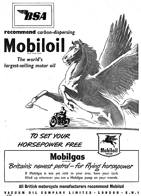 Mobilgas Petrol - Mobiloil Motor Oil                             