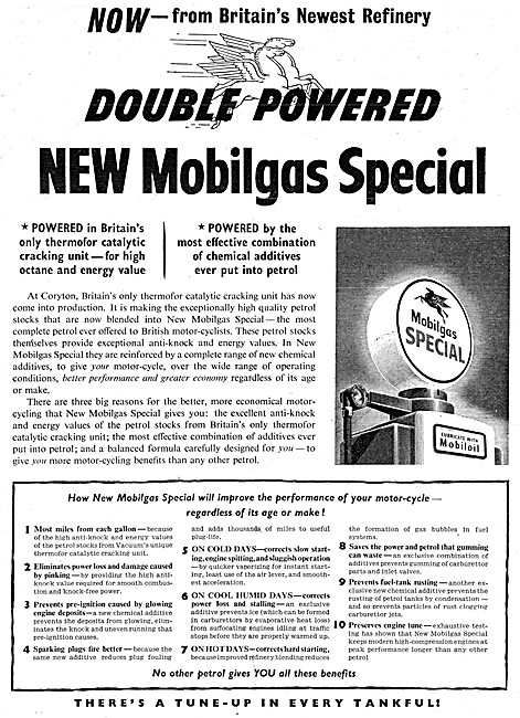 Mobilgas Special Petrol - Mobiloil Motor Oil                     