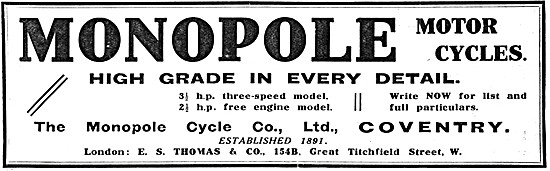 Monopole Motor Cycles                                            