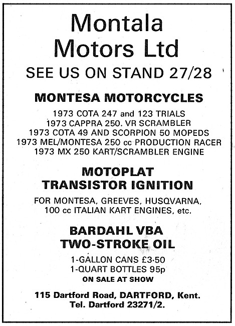 Montesa Motor Cycles- Bardahl Oil - Motoplat Transistor Ignition 