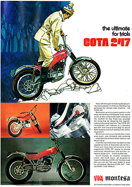 1973 Montesa Cota 247 Trials Motor Cycle                         