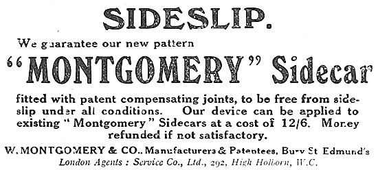 1908 Montgomery Sidecars Free From Sideslip                      