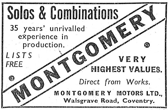 Montgomery Motor Cycles 1939 Advert                              