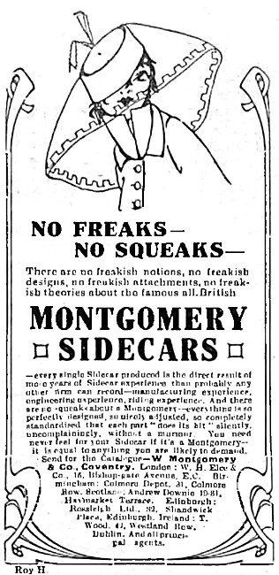 Montgomery Sidecars 1915 Models                                  