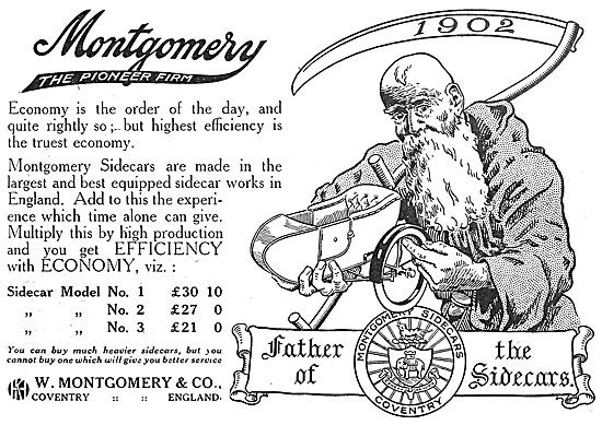 1920 Montgomery Sidecars Advert                                  