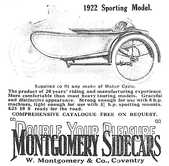 1922 Montgomery Sidecar                                          