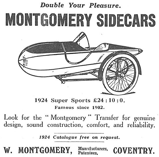 1923 Montgomery Super Sports Sidecar                             