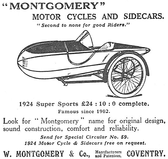 1924 Montgomery Super Sports Sidecar                             