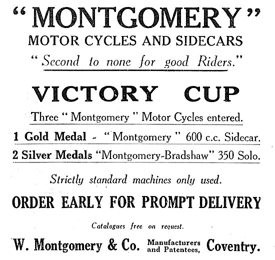 1924 Montgomery Motor Cycles & Sidecars                          