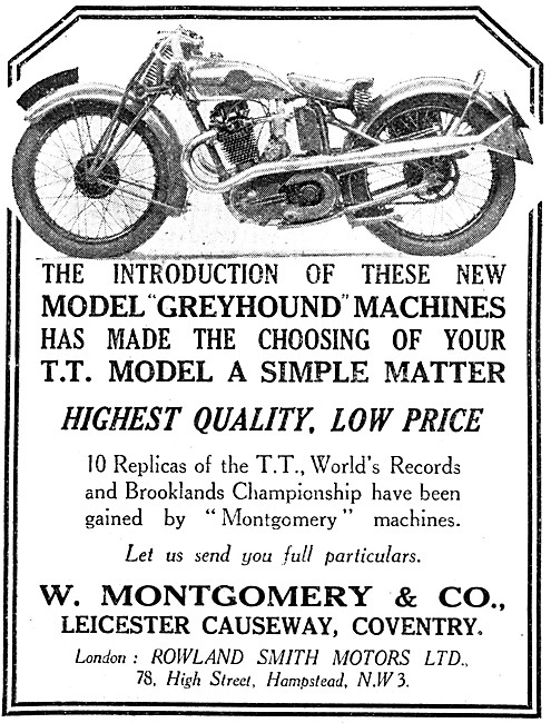 1930 Montgomery Greyhound Motor Cycle                            