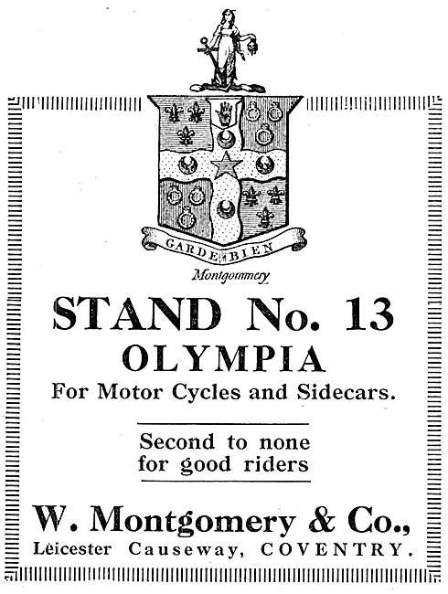 Montgomery Motor Cycles & Sidecars 1930                          