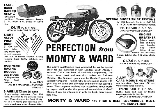 Monty & Ward Performance Motorcycle Parts                        