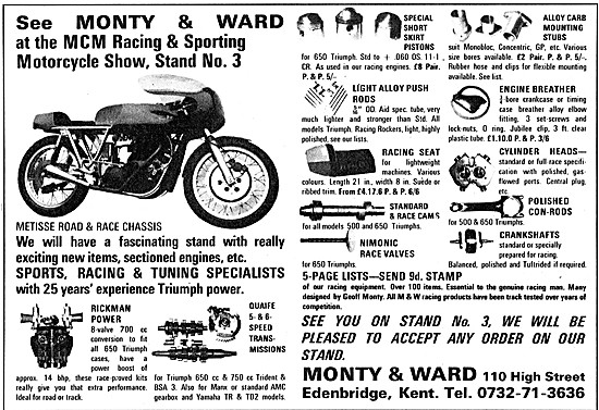 Monty & Ward Performance Motorcycle Parts                        