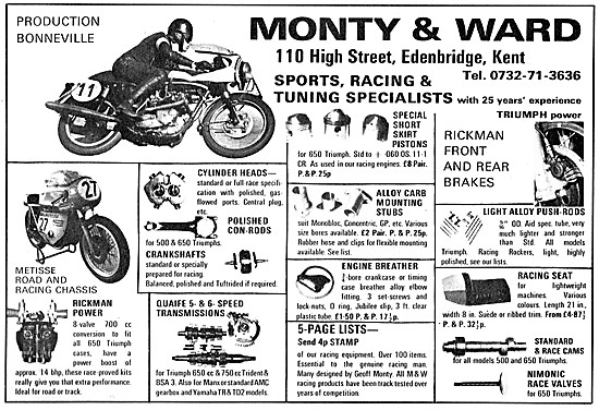 Monty & Ward Performance Motorcycle Parts                        