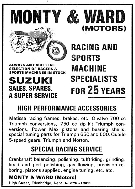 Monty & Ward Performance Motorcycles &  Parts                    