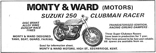 Monty & Ward Suzuki 250 Clubman Racer                            