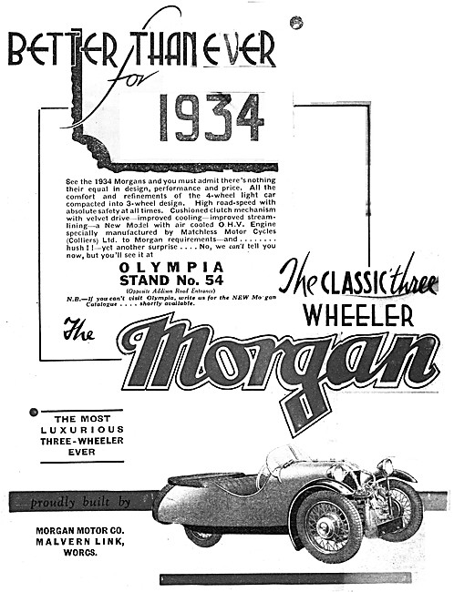 1933 Morgan Three Wheeler Light Car                              