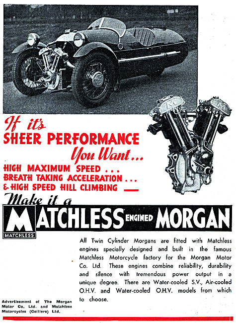 1934 Matchless-Morgan Three Wheeler                              