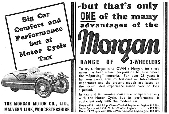 Morgan Super Sports Three Wheeler 1939                           