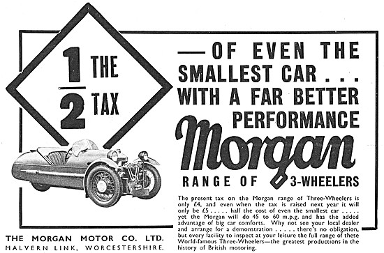 Morgan Cars 1939 - Morgan Three-Wheelers                         