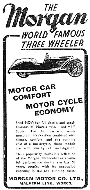 1947 Morgan Cars Advert                                          
