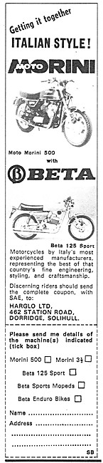 1980 Moto Morini 500 Beta - Motor Morini Beta 125 Sports         