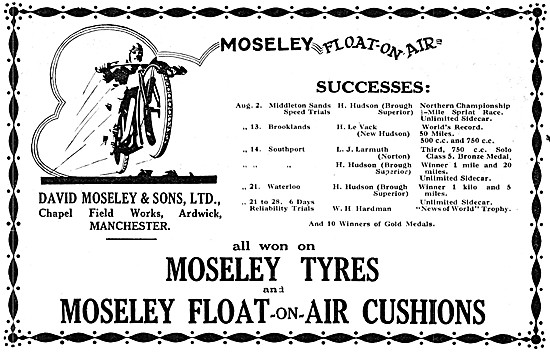 Moseley Float-On-Air Cushions - Moseley Motor Cycle Seats        