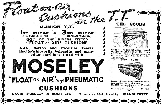 Moseley Float-On-Air Pneumatic Cushions  Moseley Motorcycle Seats