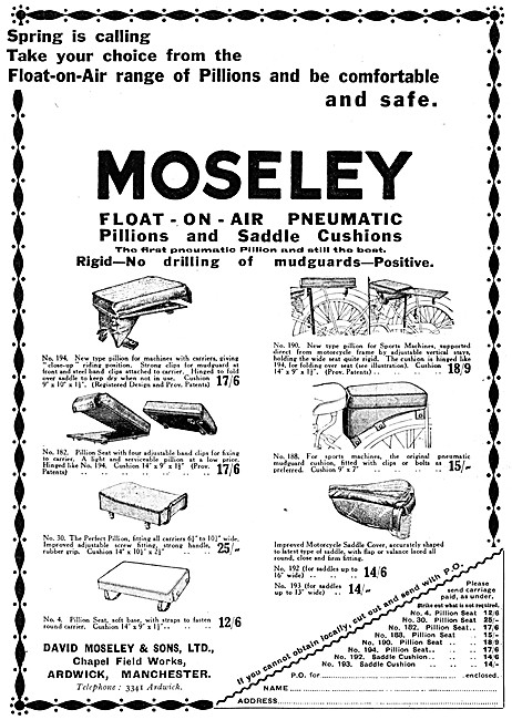 Moseley Float-On-Air Pneumatic Seats                             