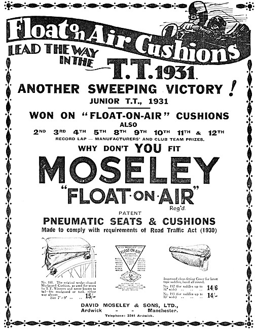 Moseley Float-On-Air Pneumatic Seat Cushions                     