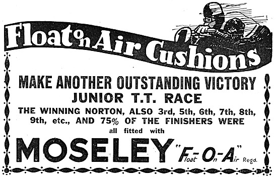 Moseley Float-On-Air Cushions - Moseley Seats 1932               