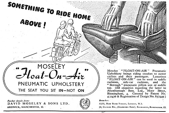 Moseley Float-On-Air Cushions - Moseley Pneumatic Seat Cushions  
