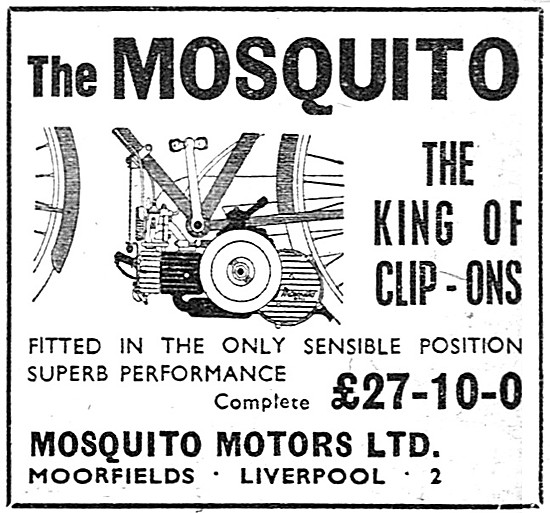 1951 Mosquito Clip-On Cycle Motor 38 cc                          