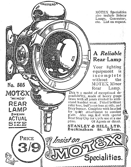 Motex Motor Cycle Accessories - Motex Lamps                      