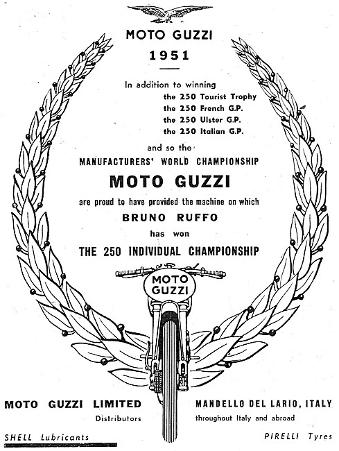 Moto Guzzi 1951 Grand Prix Motor Cycles                          