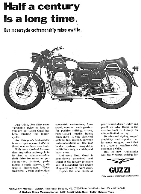 1971 Moto Guzzi 750 cc V Twin                                    
