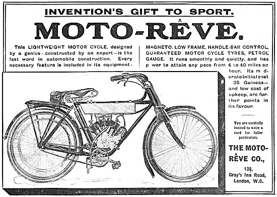 1908 Moto-Reve Motor Cycles                                      