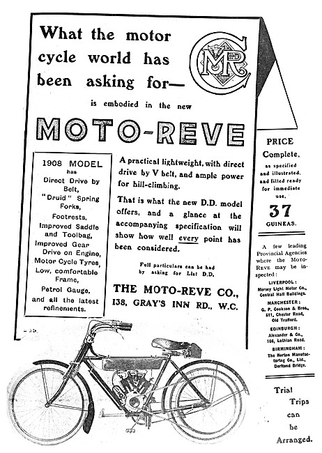 Moto-Reve Motor Cycles                                           