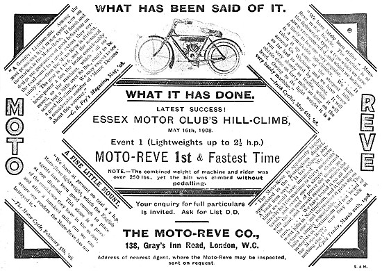 Moto-Reve Motor Cycles                                           