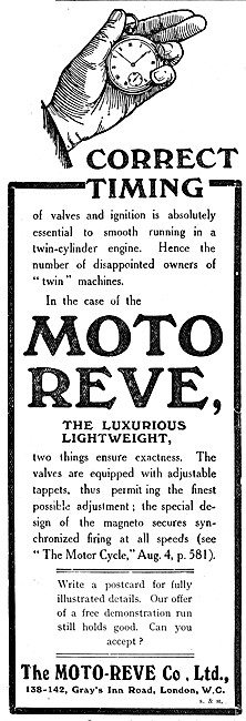 1909 Moto-Reve Motor Cycle                                       