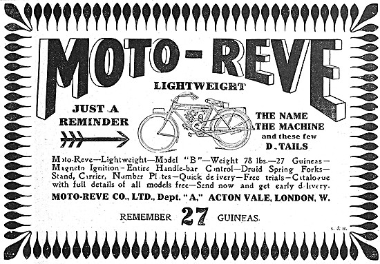 1910 Moto-Reve Model B Motor Cycle                               