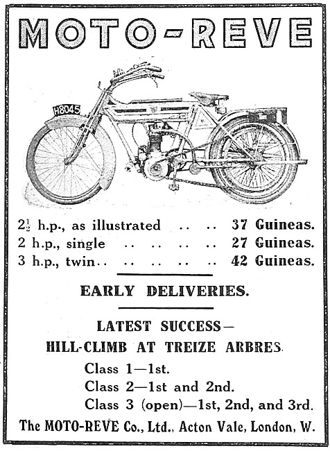 1912 Moto-Reve 2.5 hp Motor Cycle                                