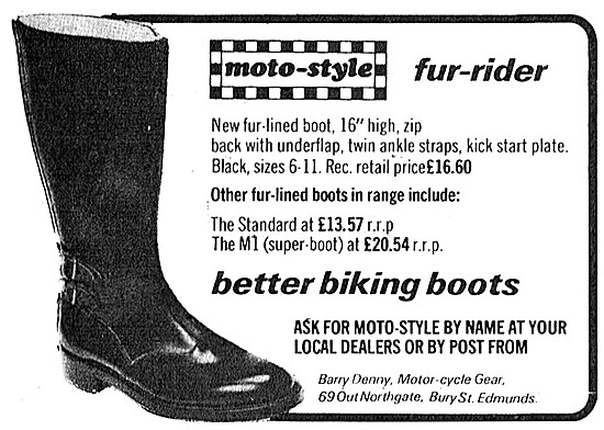 Moto-Style Fur-Rider Biking Boots                                