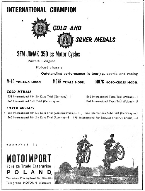 Motoimport SFM Junak Motor Cycle 35 cc                           