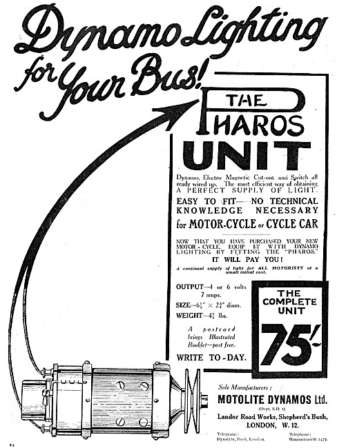 Motolite Pharos Dynamo Lighting Set                              