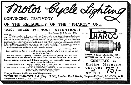 Motolite Pharos Dynamo Lighting Sets                             