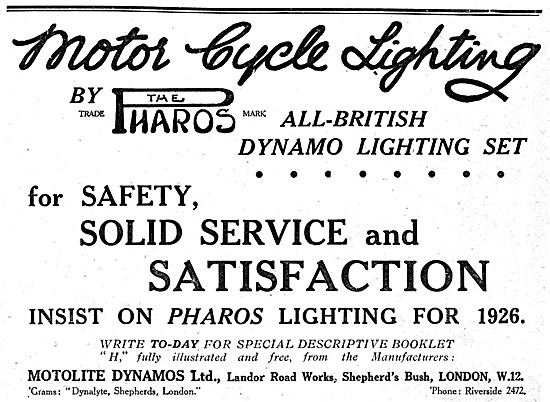 Motolite Pharos Dynamo Lighting Set                              