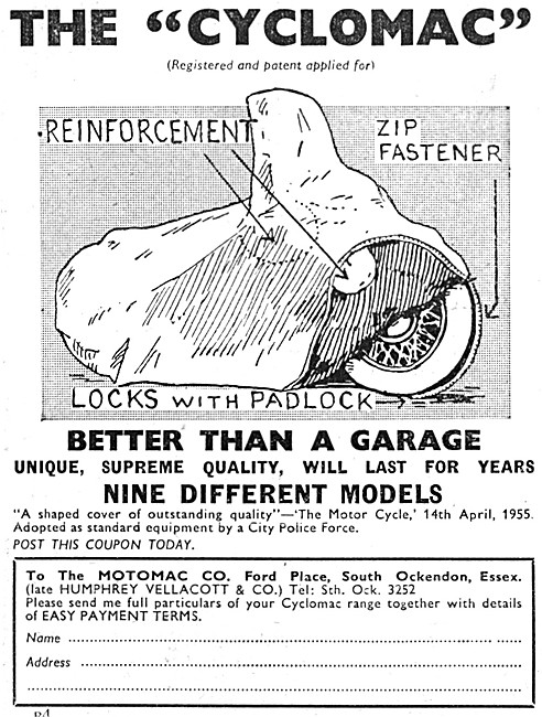 Cyclomac Weatherproof Protective Cover For Motor Cycles          